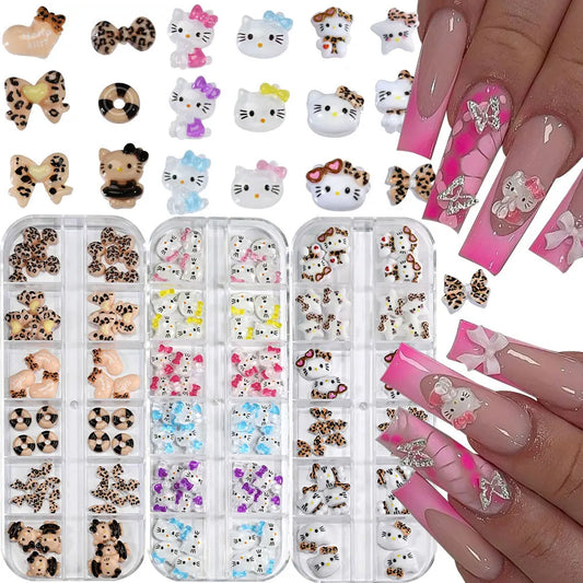 Hello Kitty Nail Charms – Kawaii Resin Accessories