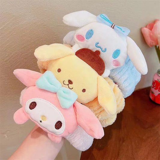 Sanrio Kuromi &amp; Melody Plush Hairband – Practical Hair Accessory