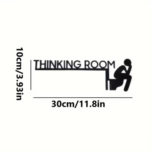 Modern Metal Toilet Door Sign – Stylish Wall Sculpture for Home Decor