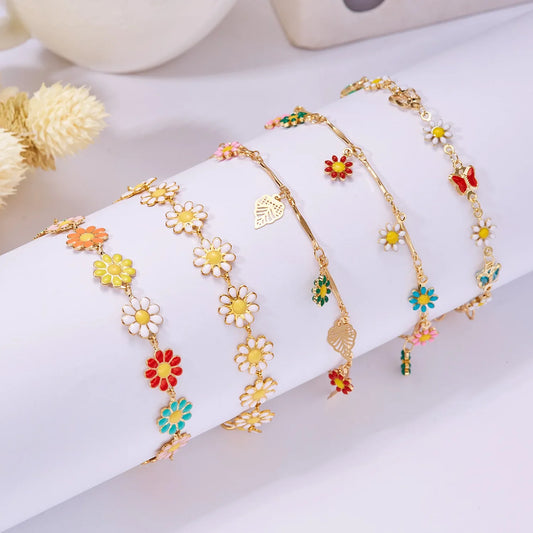 Sweet Daisy Flower Bracelet