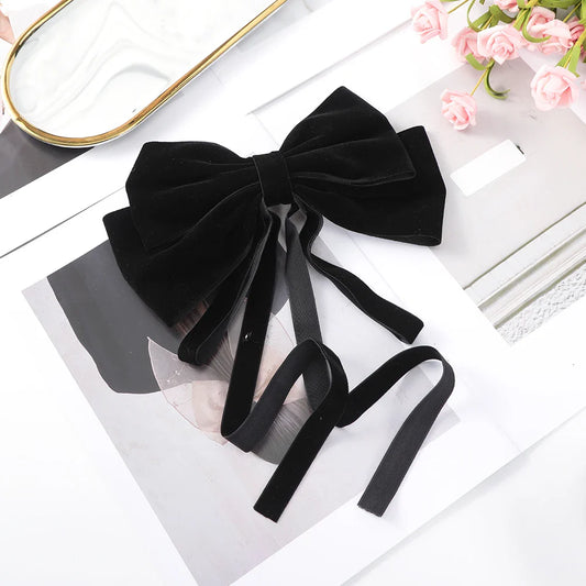 Elegant Bow Velvet Barrettes – Stylish Hair Accessories&nbsp;