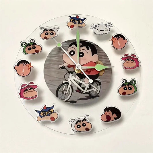 Adorable Crayon Shin-Chan Acrylic Clock – A Kawaii Anime