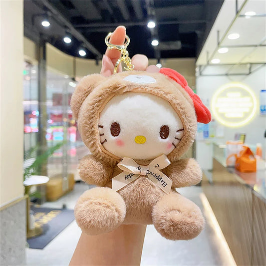 Sanrio Plush Kuromi Keychain – Adorable Accessories for Kids and Fans