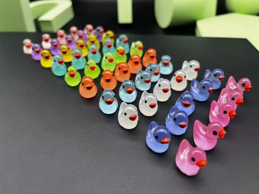 Glowing Mini Resin Ducks – Perfect for Microlandscape