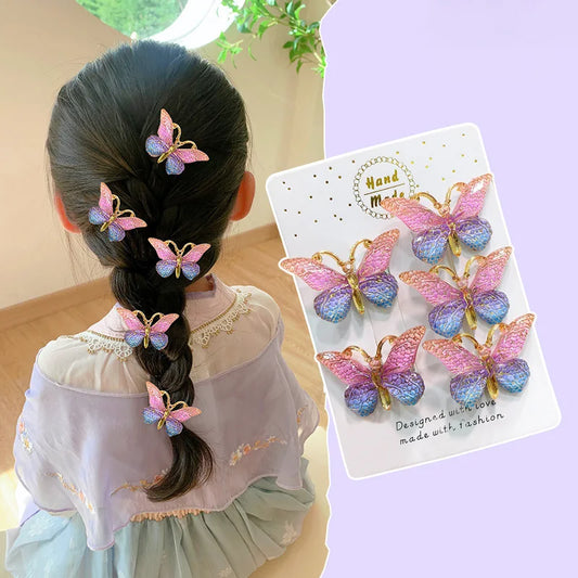 5PCS Cute Sweet Gradient Baby Hairpins – Perfect Accessories